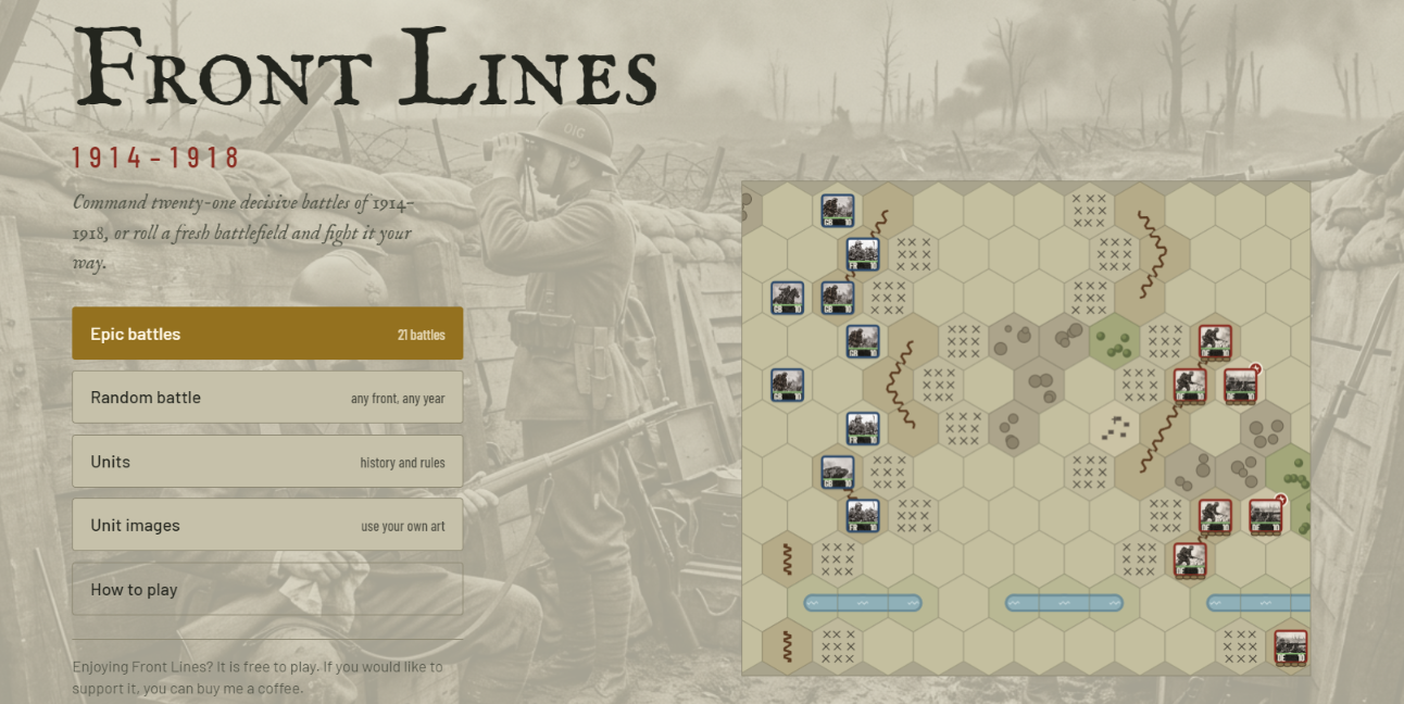 Front Lines World War I battle game
